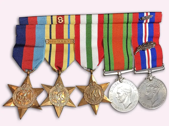War stars and British War medals