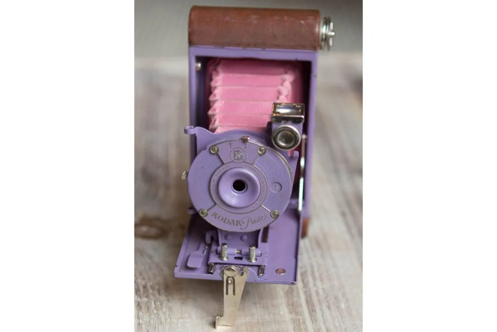 1920s Vintage lavender Kodak Petit folding camera