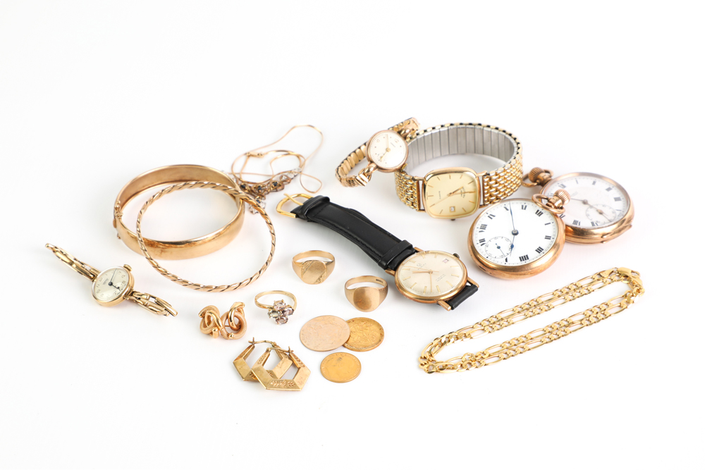 vintage gold watches and jewellery